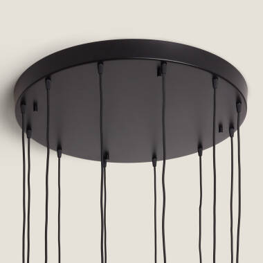 Afbeelding van Hanglamp Aluminium en Glas  Hassi 12 Lampen
