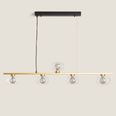 Afbeelding van Hanglamp  Aluminium en Glas  Hassi 5 Spots
