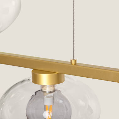 Afbeelding van Hanglamp  Aluminium en Glas  Hassi 5 Spots