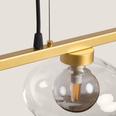 Afbeelding van Hanglamp  Aluminium en Glas  Hassi 5 Spots