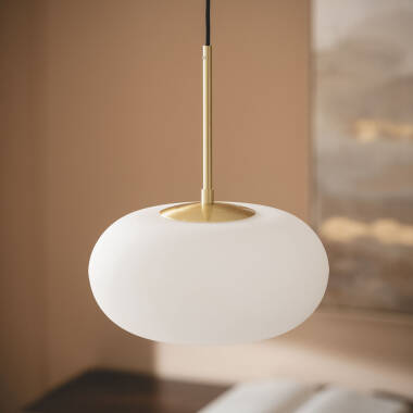 Bild von LED Pendelleuchte 9W Metall und Glas Keyla