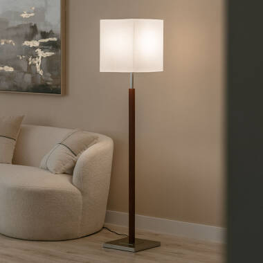 Afbeelding van Staande Lamp van Hout en Metaal Lizza