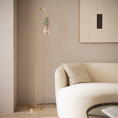 Stehlampe Metall und Glas Baudelaire