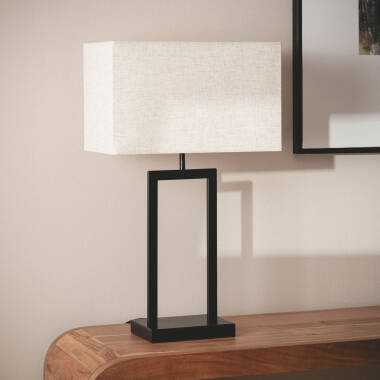 Tischlampe aus Metall und Stoff Armida