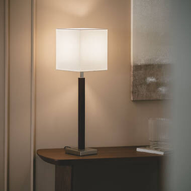 Bild von Tischlampe Holz und Metall Lizza