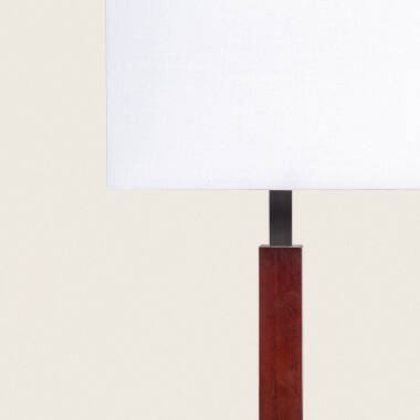 Bild von Tischlampe Holz und Metall Lizza