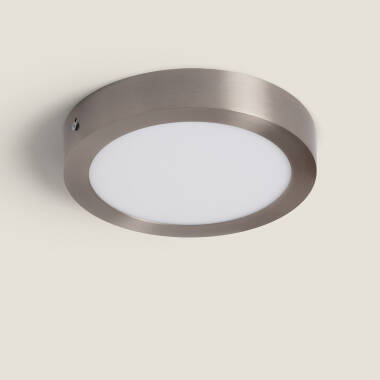Přisazené Kruhové Stropní LED Svítidlo z Kovu 18W Ø225 mm Silver