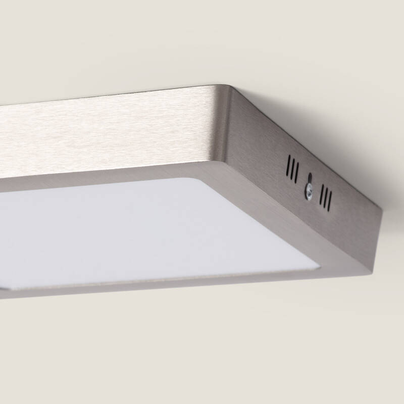 Obrázek Přisazené Stropní Čtvercové 18W LED Svítidlo 225x225 mm Kovový Silver