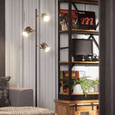 Image of Black Cano Floor Lamp x3