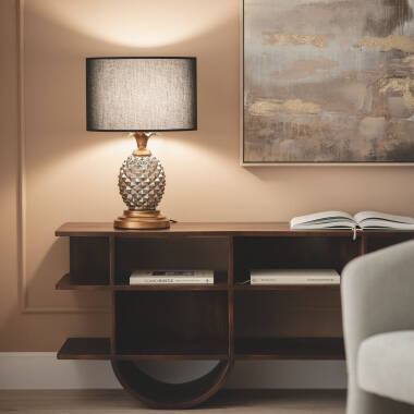 Image of Samoa Metal & Fabric Table Lamp Image of Samoa Metal & Fabric Table Lamp