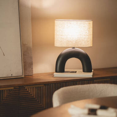 Afbeelding van Tafellamp Keramiek en Stof Callie