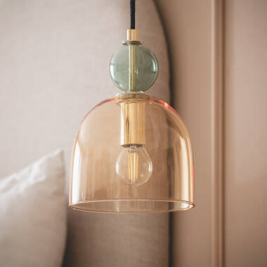 Mono-Baudelaire Metal & Glass Pendant Lamp