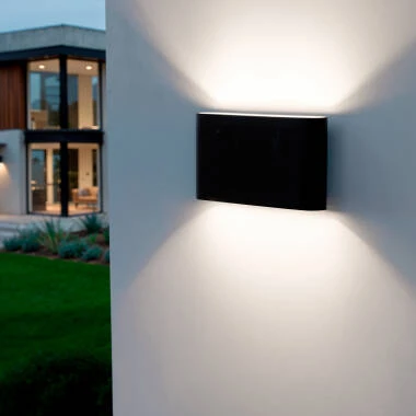 Applique da Esterno a LED 12W CCT Illuminazione a Doppia Faccia in Alluminio Rettangolare Luming