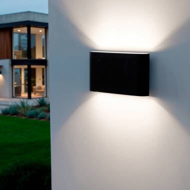 Venkovní Nástěnné LED Svítidlo z Hliníku 12W CCT Volitelné Oboustranné Osvětlení Obdélníkové Luming