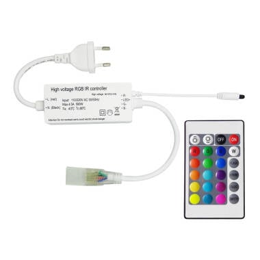 Controller striscia LED RGB 220V SMD larghezza 14,5 mm con telecomando IR