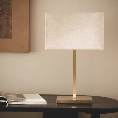 Bild von Tischlampe aus Metall und Stoff mit USB-Anschluss und Berührungsschalter Katie