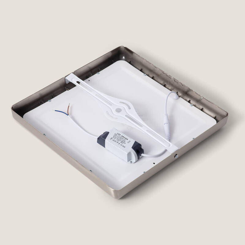 Image de Plafonnier LED Carré 24W Métal Design Silver 300x300mm 