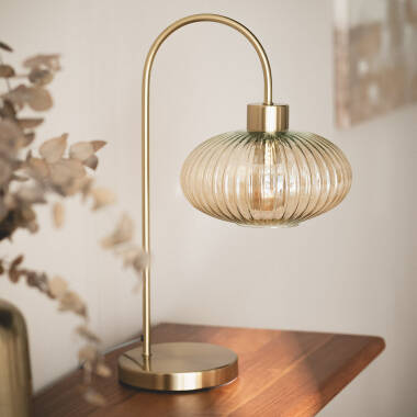 Basile Tischlampe aus Metall und Glas