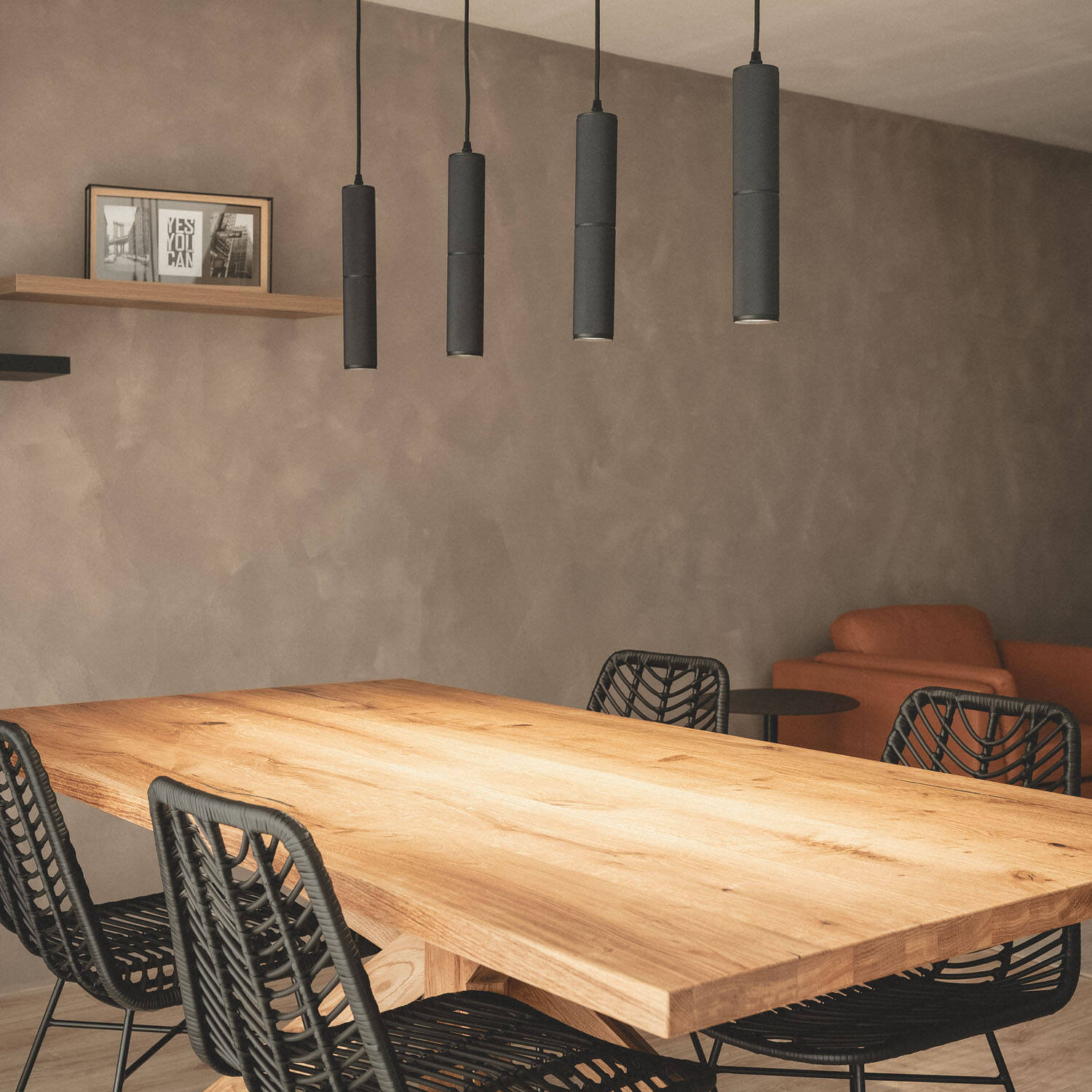 Lampa Wisząca z Aluminium Breixo 4-Pkt. - widok prezentacyjny