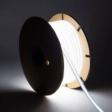 50m 220V LED Strip Autorectified COB Dimmable 320LED/m 14W/m 1120lm/m SILICONE FLEX 10mm Wide Cut at Every 25cm IP65