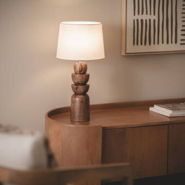 Immagine di Lampada da Tavolo Legno Adah ILUZZIA