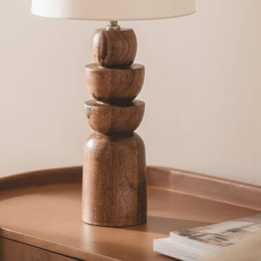 Immagine di Lampada da Tavolo Legno Adah ILUZZIA