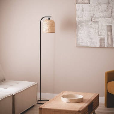 Stojací Lampa z Kovu a Bambusu Adola