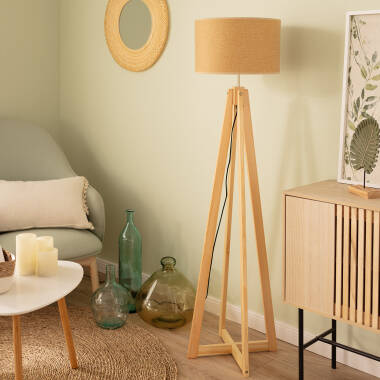 Stehlampe aus Holz Korsade