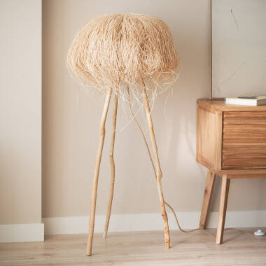 lampadaire en rotin Lasje