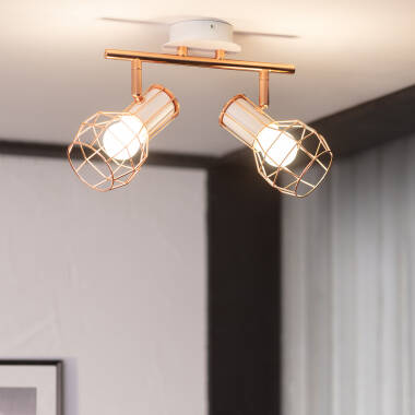Lada Aluminium Adjustable 2 Spotlight Ceiling Lamp