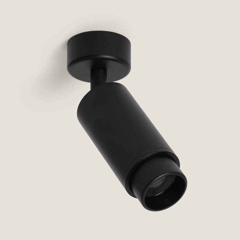 Image of Agata Ceiling Mounted Aluminium Multi-angle 10-50º Spotlight GU10 Bulb Lampholder