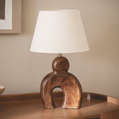 Lampe à Poser Bois Hunar II ILUZZIA