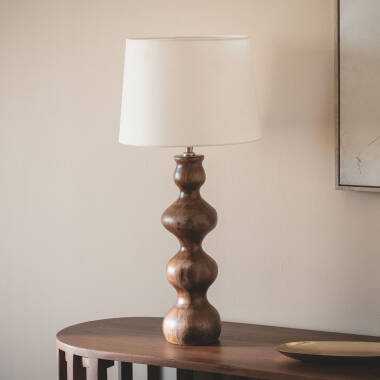 Lampa Stołowa z Drewna Anahla ILUZZIA