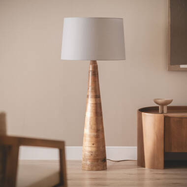 Immagine di Lampada da Tavolo Legno Zeil Rajesh ILUZZIA