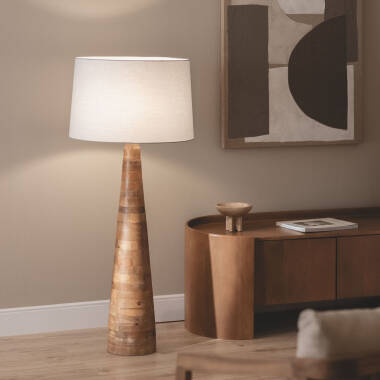 Immagine di Lampada da Tavolo Legno Zeil Rajesh ILUZZIA