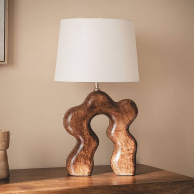 Bild von Tischlampe aus Holz Hunar ILUZZIA