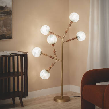 Afbeelding van Staande Lamp  Metaal Glas Routi