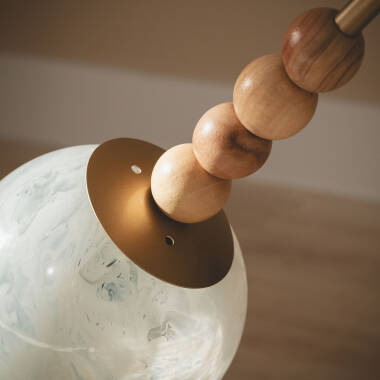 Image of Routi Metal & Glass Floor Lamp ILUZZIA 