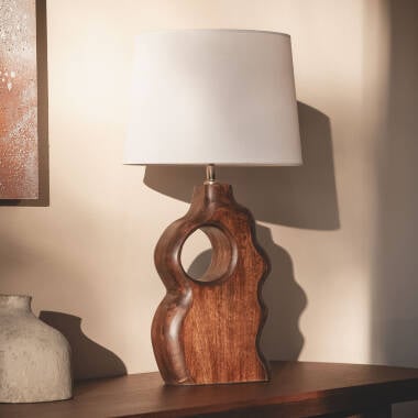 Stolní Lampa ze Dřeva Hunar V ILUZZIA
