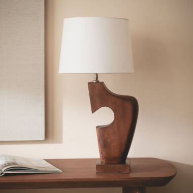 Lampe à Poser Bois Hunar IV ILUZZIA
