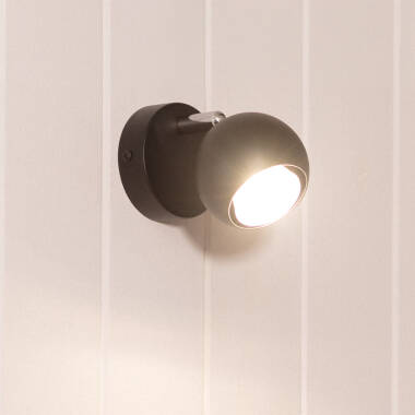 Applique Murale Orientable Aluminium 1 Spot Noir Ates