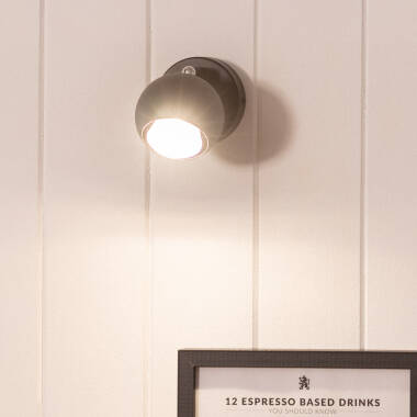 Afbeelding van Wandlamp  Aluminium Verstelbaar  1 Spot Zwart Ates 