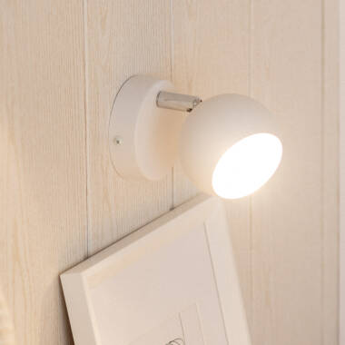 Image of Ates Aluminium Adjustable 1 Spot Wall Lamp Black