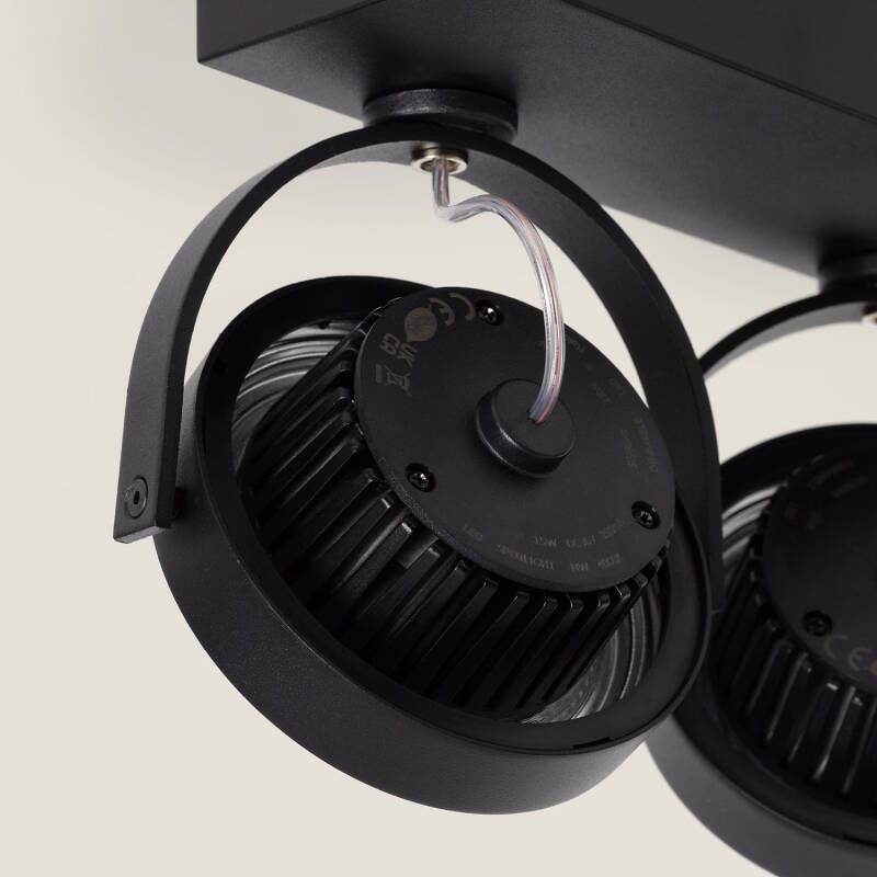 Image de Spot LED 30W CREE en Saillie Orientable AR111 Dimmable Noir Image de Spot LED 30W CREE en Saillie Orientable AR111 Dimmable Noir