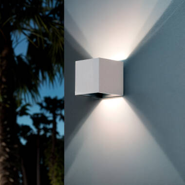 Applique da Parete per Esterni LED Regolabile 6W PC Illuminazione Doppia Luce Eros