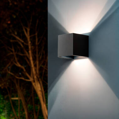 Applique da Parete per Esterni LED Regolabile 6W PC Illuminazione Doppia Luce Eros