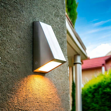 LED-Wandleuchte Aussen Metall und Glas Ruzafa