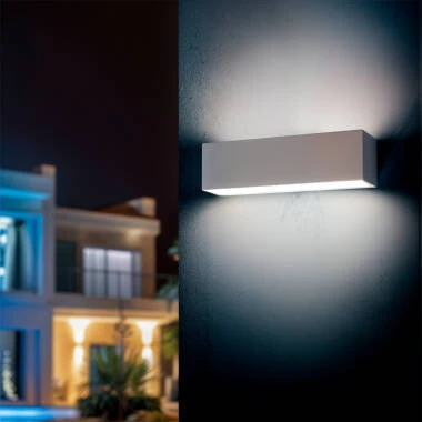 Applique Murale Extérieure LED 10W Aluminium Éclairage Double Face Rectangulaire Blanc Lena