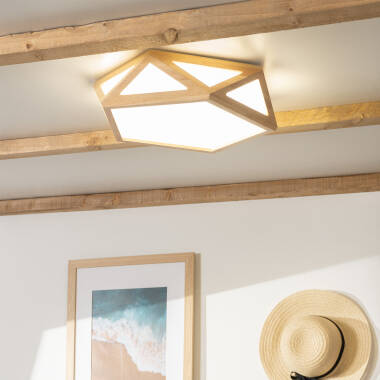 Plafoniera LED 20W Legno CCT Selezionabile Altigen