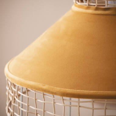 Image of Longoria Rattan & Fabric Pendant Lamp
